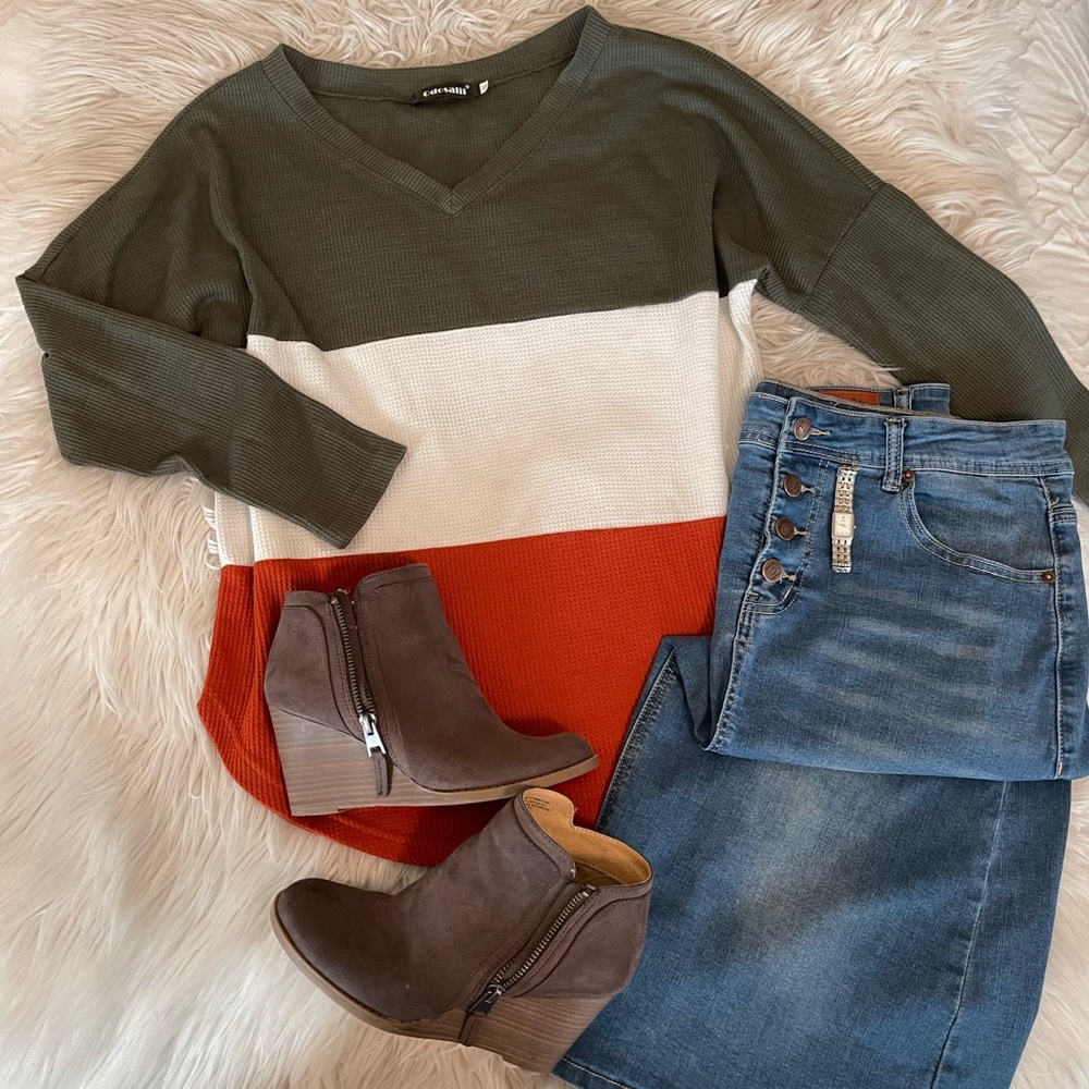 Colorblock Top | Boutique Brand